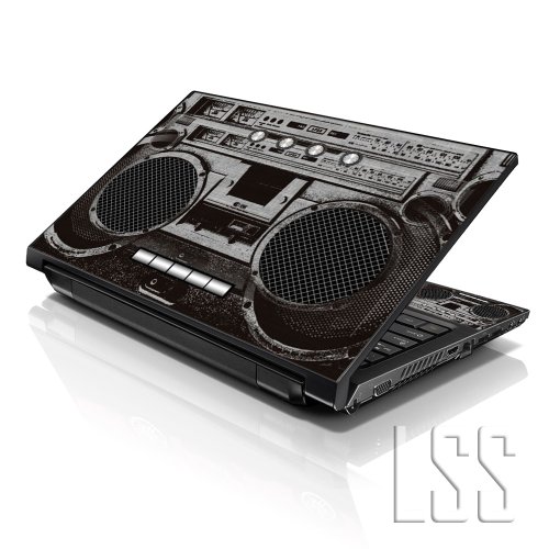 LSS 17 17.3 inch Laptop Notebook Skin Sticker Cover Art Decal Fits 16.5" 17" 17.3" 18.4" 19" HP Dell Apple Asus Acer Lenovo Asus Compaq (Free 2 Wrist Pad Included) Cassette Player Design