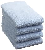 Pinzon Classic Cotton Washcloth 4-Pack, Sky