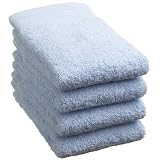 Pinzon Classic Cotton Washcloth 4-Pack, Sky