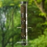 Droll Yankees TH3 16-Inch Polished Pewter Bird Feeder for Nyjer (Thistle) Seed