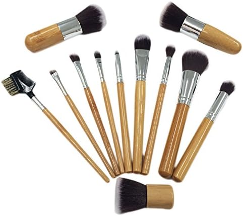#1 Make up Brush Set Made With Environmental Friendly Bamboo Handle And 100% Cruelty-Free Synthetic Soft Bristle