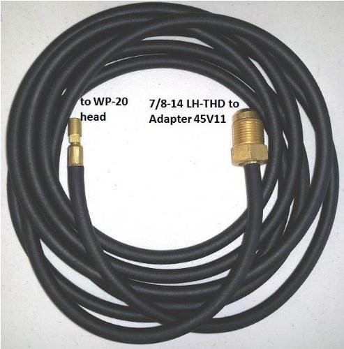 Power Cable Hose 45V04R Rubber 25 ft for Water-Cooled TIG Welding WP-20 Torch Series