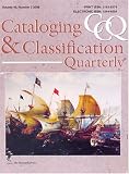 Cataloging & Classification Quarterly