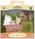 Sylvanian Family - 2206 - Jouet Premier Age - Jumeaux Lapin - Chocolat / Poussette Double