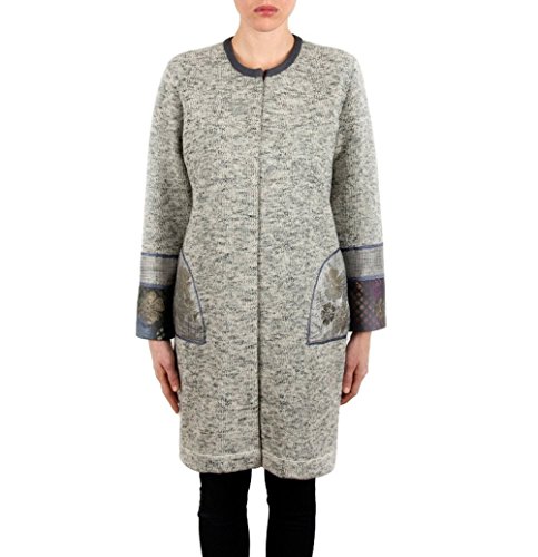 Old Fashion Sartoria フィレンツェ ショート コート ニット レディース シルク ウール グレー 霜降り S サイズ 一点物