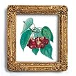 Les Cerises - Gold Frame Magnet with pop-out easel (2-3/4" x 2-1/2")