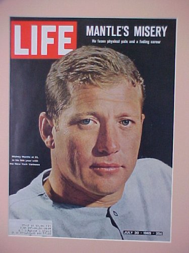 Mickey Mantle At 33 New York Yankees July 30 1965 Life Magazine Professionally Matted Cover Ready For Framing