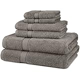 Pinzon Egyptian Cotton 6-Piece Towel Set - Grey