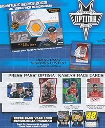 2003 Press Pass Optima Racing HOBBY Pack (4 Cards/Pack) - NASCAR Trading Cards!