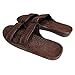 Brown Rubber Slide on Sandal Slippers Double Strap, Dark Brown Hawaii Sandal (8)