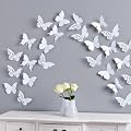 Schmetterlinge II Set 12 tlg. zum Kleben Wanddeko Wandtatto Wei� II