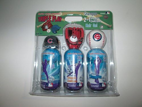 Major League Baseball Triple Play...Shampoo, 2-1 Shampoo Conditioner, and Hair Gel...Chicago Cubs Bottles