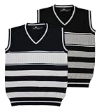 Viero Richi Boys V-neck Striped Sweater Vest – More Colors Available (Sizes 2-16)