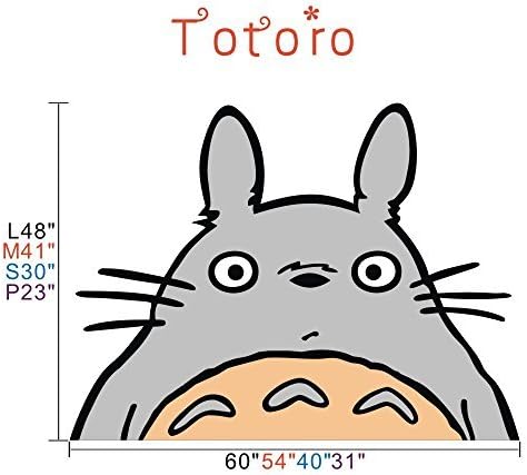 Fit You Multicolor Totoro Head Vinyl Wall Decal Wall Poster Art (S-C:Slate Gray Totoro)