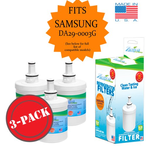 Samsung DA29-00003G (3-PACK) Compatible Refrigerator Water and Ice Filter by Zuma Water Filters
