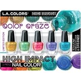 L.A. COLORS Color Craze Mini Bright Nail Polish CNS123 Bright