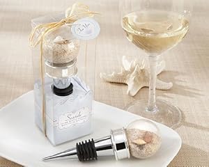 Seaside Sand and Shell-Filled Globe Bottle Stopper - 48