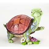 Jim Shore for Enesco Heartwood Creek Turtle with Flowers Figurine, 4-Inch