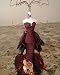 Jewelry Display Stand- Deep Red with Flowers
