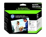 Original HP 57/58 Series Ink Cartridges w/100 Sheet 4x6 inch HP Premium Plus Photo Value Pack in Retail Packaging