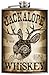 Trixie & Milo Christmas Gift for Men, Women - Stocking Stuffer Jackalope 8 Oz Stainless Steel Hip Flask for Liquor - Comes in a Gift Box - Leakproof Design - Easy to Clean - 3.75” X 5.75”