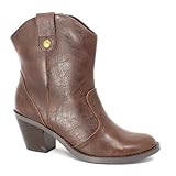 Soda Women's TRI Brown Synthetic And Fabric Boots 7.5 B(M) US