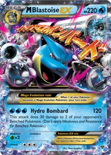 Pokemon M Blastoise Ex 30/146 Xy Card