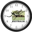 Kangaroo - Australia Theme - Famous Landmarks - Wall Clock by WatchBuddy Timepieces (Hunter Green Frame)