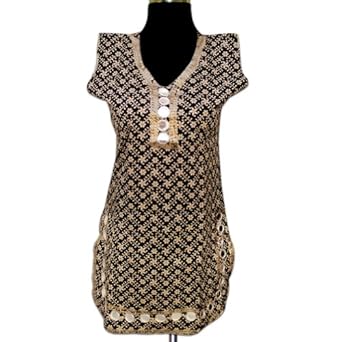 Modern Printed Cotton Top With Sequins