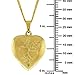 Gem Stone King Stunning Gold Tone Heart Shape Locket Pendant with 28inches Chain