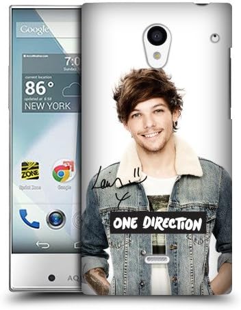 Official One Direction 1D Signature Smile Louis Tomlinson Photo Hard Back Case Cover for Sharp Aquos Crystal 305SH LTE 306SH LTE