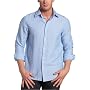 Claiborne by John Bartlett Men's Linen Pinstripe Woven Shirt