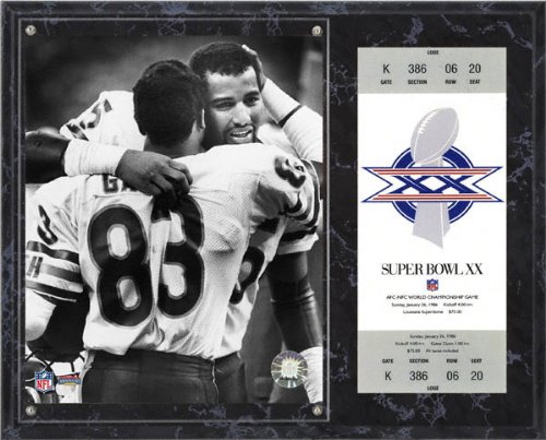 Richard Dent Sublimated 12x15 Plaque | Details: Chicago Bears, Super Bowl XX, with Replica ticket
