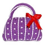 Baby & Maternity Online Shop Ranking 13119. Estella Best Unique Hand Knitted Infant Baby Easy White Patterns Designer Purple Purse Bag Rattle, 3.5 inches