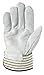 Wells Lamont Leather Work Gloves with Safety Cuff, Suede Palm, Large (4000L) , Grey