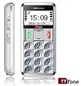 TTfone TT099 SILVER - Senior Basic Mobile Phone with Crystal White Large easy to read Display, Big Buttons, Torch, FM Radio and SOS Emergency Button - NOW WITH LARGE PRINT EASY USER MANUAL