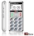 TTfone TT099 SILVER - Senior Basic Mobile Phone with Crystal White Large easy to read Display, Big Buttons, Torch, FM Radio and SOS Emergency Button - NOW WITH LARGE PRINT EASY USER MANUAL