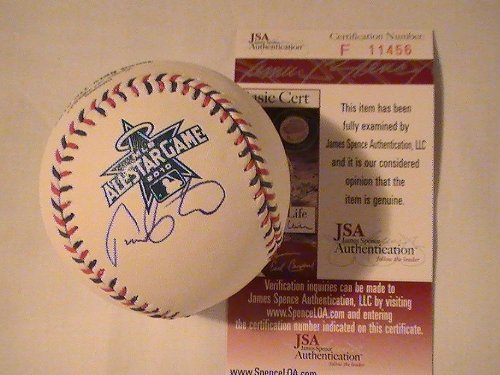 FAUSTO CARMONA SIGNED AUTOGRAPHED RAWLINGS ALLSTAR GAME 2010 BASEBALL CLEVELAND INDIANS, COA JSA