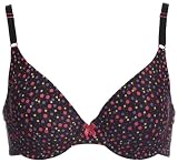 Maidenform Women's One Fabulous Fit T-Shirt Bra,Black Fancy Dot Print,36C