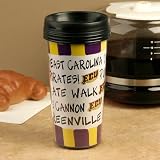 NCAA East Carolina Pirates 16oz. Plastic Travel Mug-