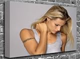 Michelle Hunziker Celebrity Supermodel Canvas Art Canvas Print Picture print Size: (32