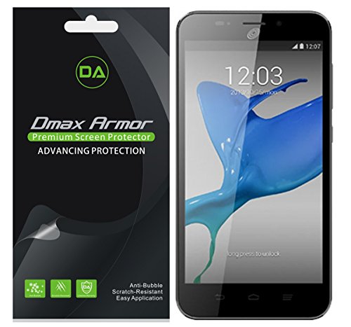 [6-Pack] Dmax Armor- ZTE Quartz Z797C Screen Protector Anti-Bubble High Definition Clear Shield - Lifetime Replacements Warranty- Retail Packaging