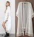Bluetime Womens Lace Chiffon Half Sleeve Boho Cardigan Kimono Blouse Coat