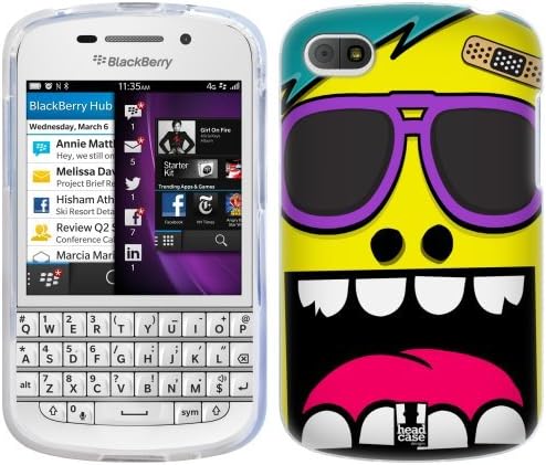 Head Case Designs Yellow Ugly Faces Soft Gel Back Case Cover for BlackBerry Q10