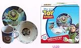 Toy Story 3 Pc Porcelain dinner Set in Printed Gift box, 8 oz Mug, 7.5 Rim Plate, 5.5 Bowl (No Florida)