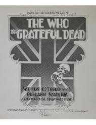 The Who Grateful Dead Tuten Rock Concert Poster Bill Graham Signed
