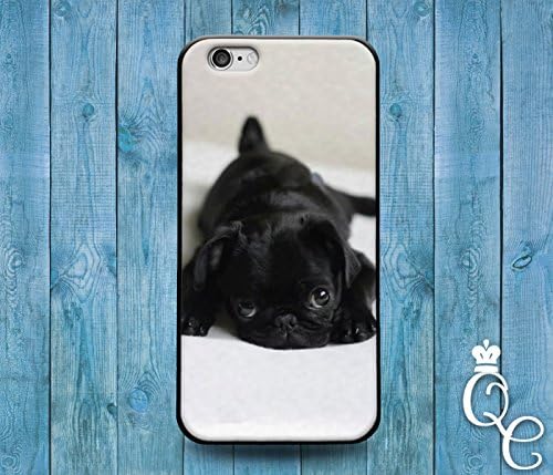 *BoutiqueHouse* iPhone 4 4s 5 5s 5c SE 6 6s plus iPod Touch 4th 5th 6th Gen Cover Case Black Puppy Bulldog Dog Pug Pup Cute Funny Animal Baby Cool Rubber(Samsung Galaxy S6 Edge)