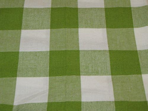 Tablecloth 100% Cotton rectangle. Checkers Green &amp; White color. 52 inch x 52 inch. Seats for 4 persons. for Kitchen, Home dining and Picnic. Fabric cover from ForestLn House.