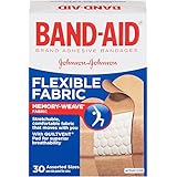 Band-Aid Brand Adhesive Bandages, Flexible Fabric, Assorted, 30 Count
