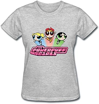 Yusij Women's Power Puff Girls Blossom Bubbles Buttercup Short Sleeve T-shirt
